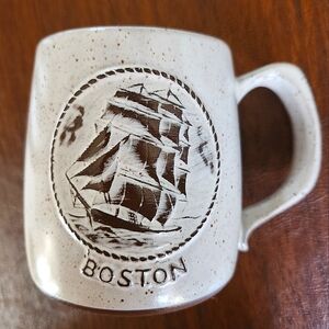 Pottery Souvenir Boston Sailboat Mug